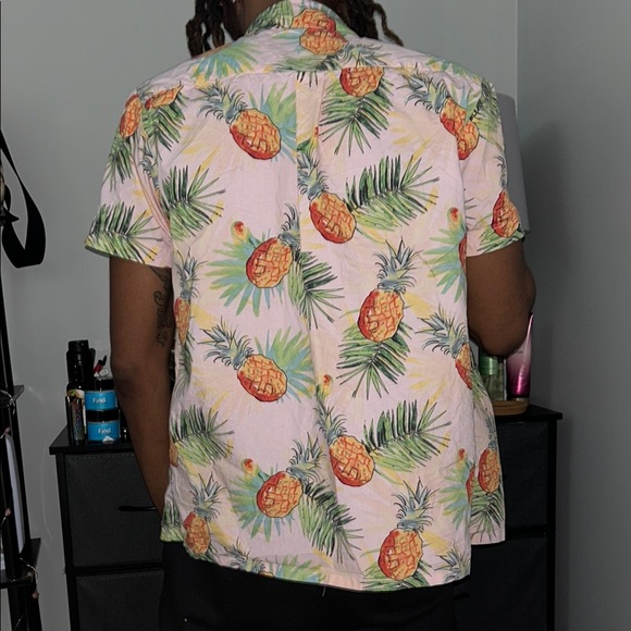 Tropical Pineapple Print Shirt - Picture 2 of 7